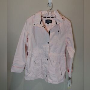 MACKINTOSH Size Medium removeable Hood SNAP/ZIPS Lined Jacket NWT